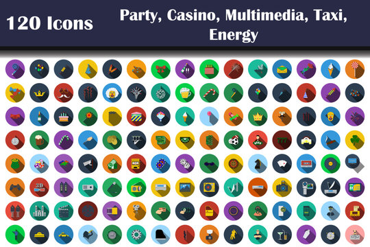120 Icons Of Party, Casino, Multimedia, Taxi, Energy