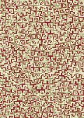 Fototapeta premium Abstract Geometric Pattern generative computational art illustration