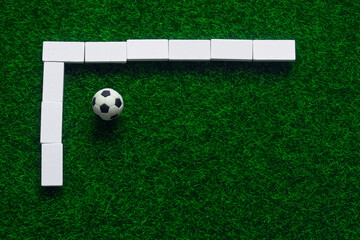 ball with soccer goal , football score , online sport betting concept