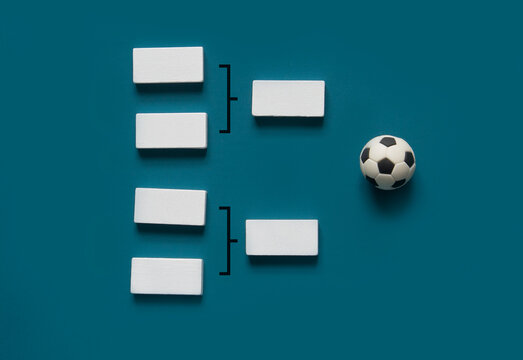 Football semifinal match fixture , soccer tournament to champion 