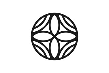 Mandala ornament henna logo design icon symbol ornate decorative illustration simple minimalist