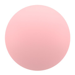 Pink plastic ball on a white background. 3d render.