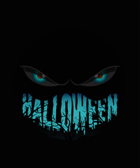Halloween T-shirt design. Colouring book or book cover design or Halloween poster design