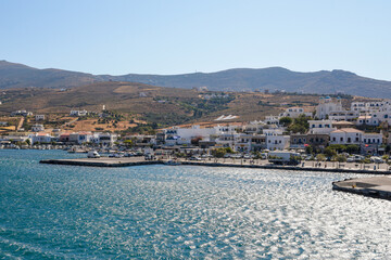 Obraz premium gavrio city and port in andros island greece