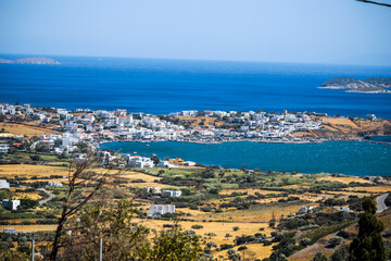 Fototapeta premium gavrio city and port in andros island greece