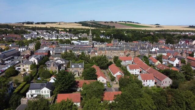 View of the town center of Haddington, East Lothian, Scotland