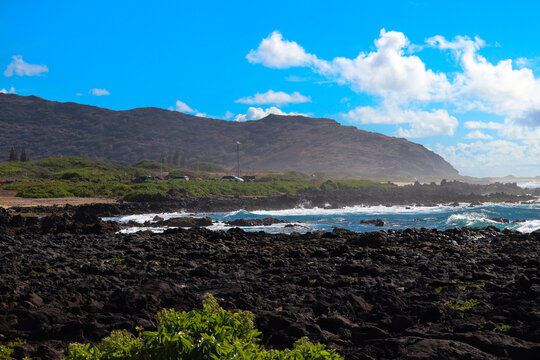 view northern Oahu coast