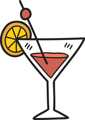 Summer illustration on transparent background