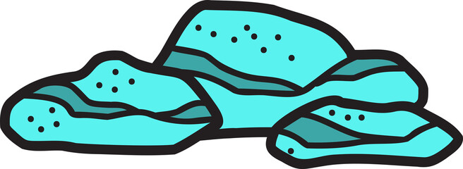 Summer illustration on transparent background