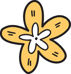 Summer illustration on transparent background