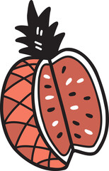 Summer illustration on transparent background