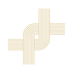 simple geometric line elements minimalist style