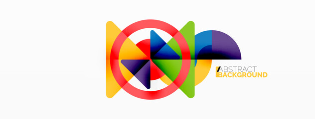 Creative geometric wallpaper. Minimal abstract background. Triangles and circles composition vector illustration for wallpaper banner background or landing page