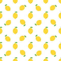 Cartoon lemon seamless pattern background.
