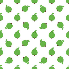 Cartoon guava seamless pattern background.