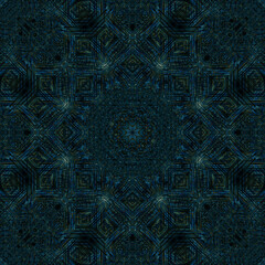 Seamless pattern abstract ethnic ornament art mandala