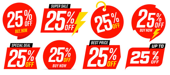 25 percent off best sale red tag template