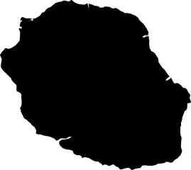 Africa Reunion Map vector map.Hand drawn minimalism style.
