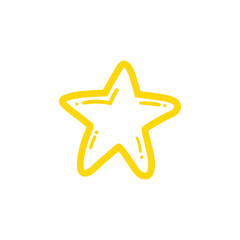 hand drawn star collection simple design