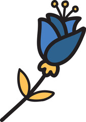 flower illustration on transparent background