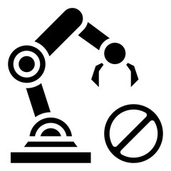 STOP PRODUCTION glyph icon