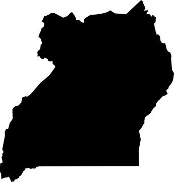 recommend clip art: Africa Uganda map vector map.Hand drawn minimalism style.