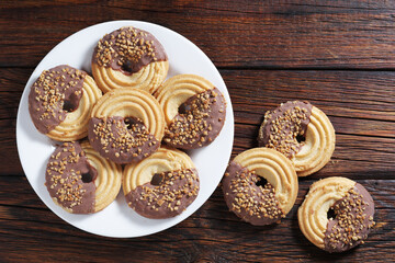 Almonds cookies on a plate