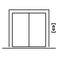 Lift elevator icon, graphic design entrance sign, building doorway symbol vector illustration