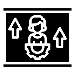 DEVELOPMENT PLAN glyph icon