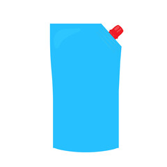 blank plastic doypack stand up pouch with spout. Flexible packaging mock up for food or drink for your design. sauce pack soft cream, milk, sauce, mustard, mayonnaise. jpeg image jpg illustration

