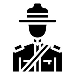 CANADIAN MOUNTIE glyph icon