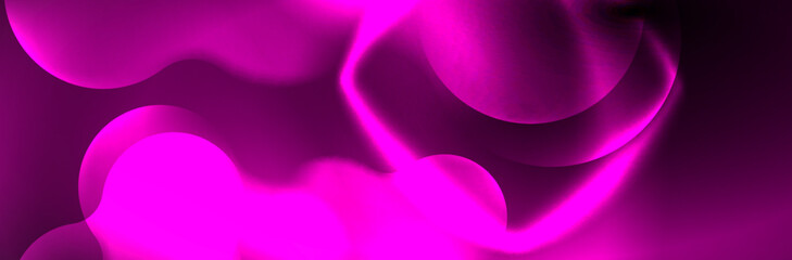 Magic neon glowing lights abstract background wallpaper design, vector illustration