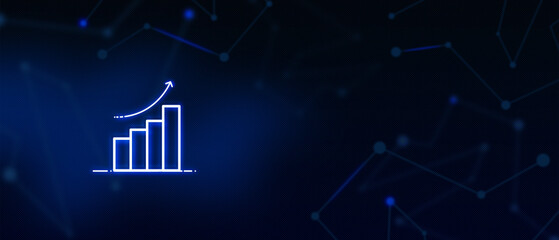 Naklejka premium Analysis Finance, Statistics Graph Financial Business, Time and Money, Contact us, Landing page background cover page