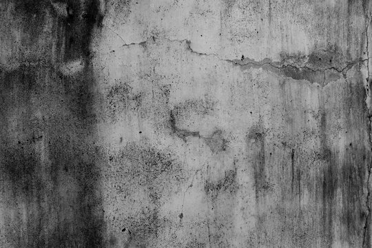 scary dark grunge wall, black concrete cement texture for background, concept of horror and halloween