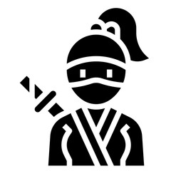 NINJA GIRL glyph icon