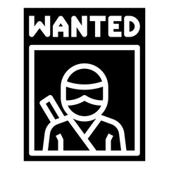 WANTED glyph icon