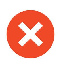 Obraz premium Cross sign element. Red grunge X icon. Check mark symbol NO. Close icon. Red Cross. Incorrect.