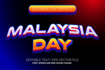 elegant malaysia days text effect style 