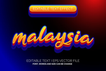 simple malaysia days text effect style 