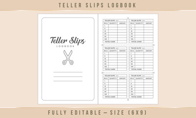 Teller Slips Logbook kdp Interior Template