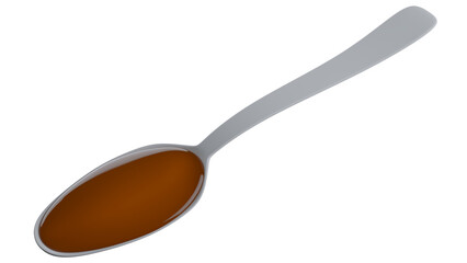 3D Illustration of Honey and Spoon. Honey is one of the foods in which Allah has said there is healing for people from some diseases. 