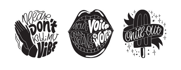 Cute hand drawn motivation lettering phrase. Lettering for t-shirt design. 