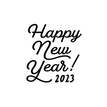 Happy New Year ! 2023の文字 - 手書きの2023年のお正月･年賀状の素材
