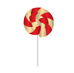 christmas lollipop isolated on white background