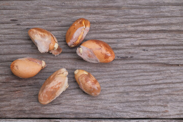 Seeds of durian, a famous fruit in South East Asia. A strong smell of fruits, that not everybody can handle.