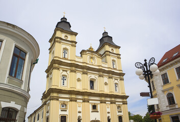 Fototapeta na wymiar Cathedral of the Resurrection of Christ in Ivano-Frankivsk, Ukraine 