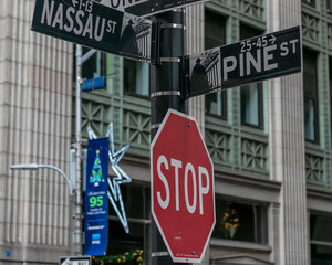 city street sign in new york city