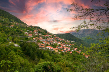 Fototapeta na wymiar View of Lagadia village located in Peloponnese,Arcadia,Greece