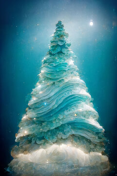 Magic Christmas Tree Made Of Ice
