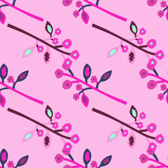 Naklejka premium Strange flower seamless pattern. Contemporary botanical floral ornament. Creative plants endless wallpaper.